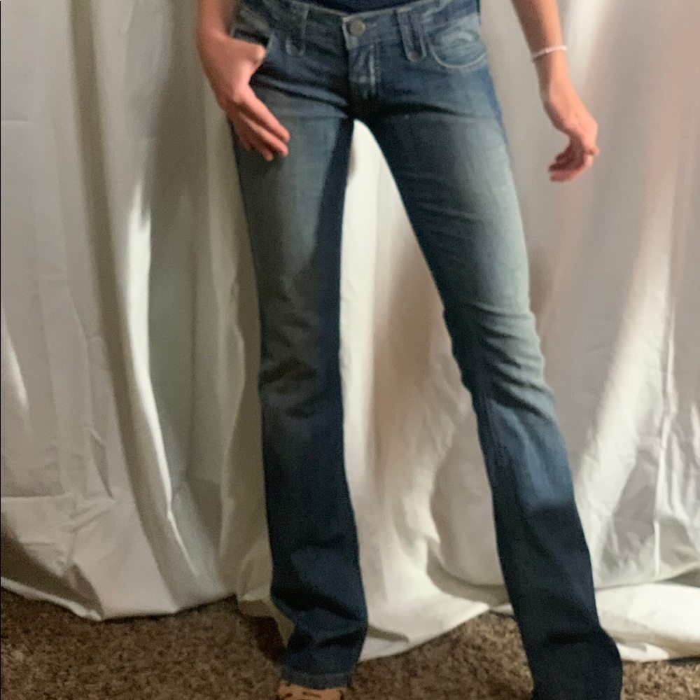 Frankie B Jeans, low rise, flair leg